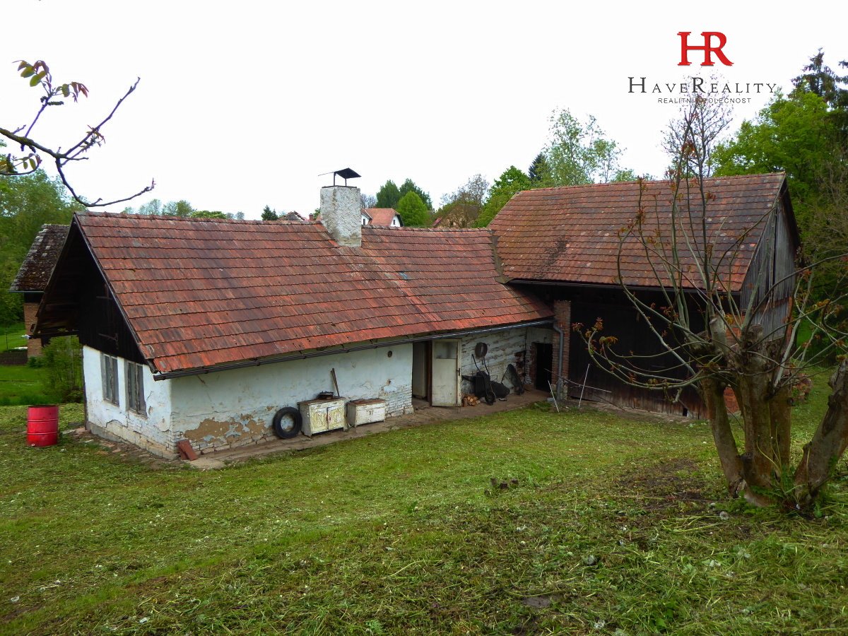 Prodej RD 1+1, stodola, 120 m2, pozemek 1.270 m2, Bystřice, okr. Jičín
